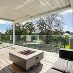 Poolside Cityscape