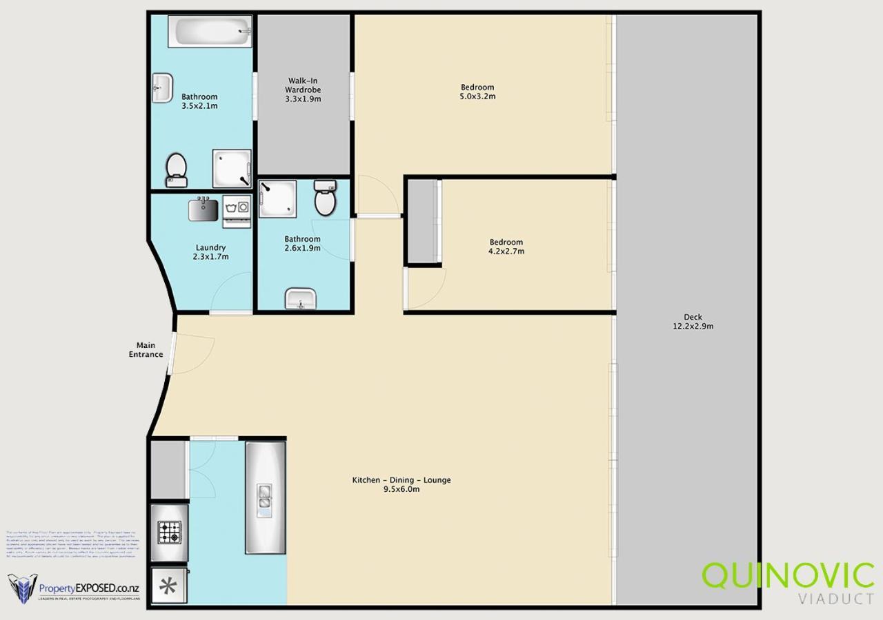 Qv Spacious Waterfront 2 Bedroom - 791 Auckland